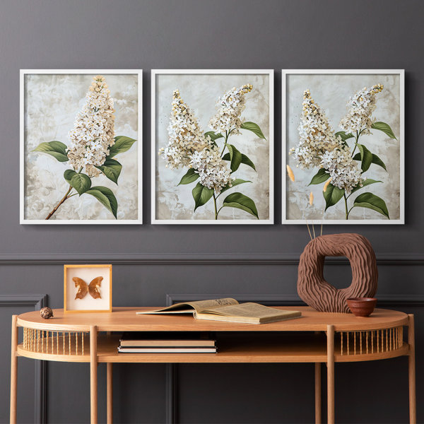 Lark Manor Floral StudySeriesLXXXIVSet Of 3 Framed Giclee Prints
